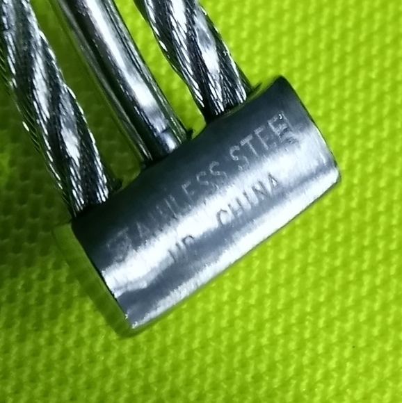 Stainless steel cable wire cuff bracelet - Picture 2 of 6